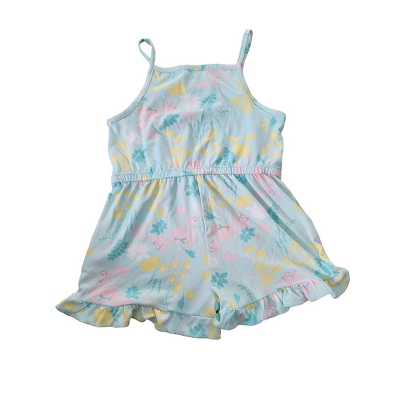NWOT Young ❤️ Hearts Toddler Girl Tropical Romper 5 - Picture 1 of 4